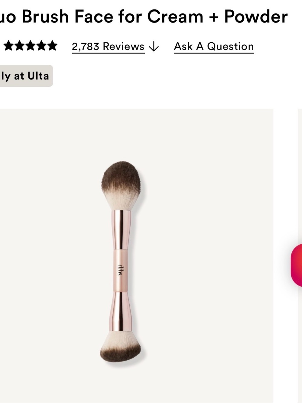 Dual-Ended Face Brush for Cream and Powder NEW